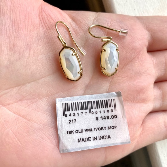 [SOLD] Kendra Scott Lee 18k Gold Vermeil Earrings - Picture 2 of 5